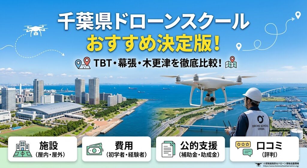 ドローンスクール千葉tbt・幕張・木更津のおすすめ校を徹底解説